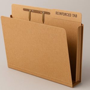 23 Kraft Paper File Folder with Reinforced Tab and Fasteners for Archiving